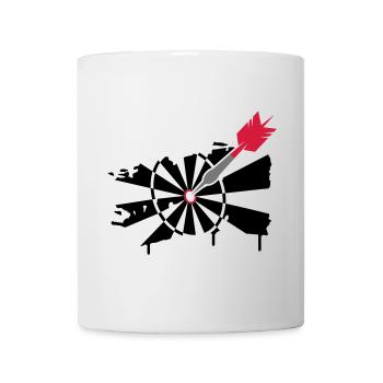 A dartboard with dart - Mug - white - Front