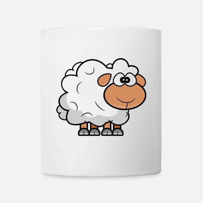 Cartoon Comic Schafe - Tasse - Weiß