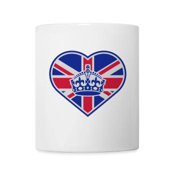 Angleterre Couronne de coeur - Mug blanc - blanc - Devant
