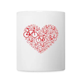 Artistic Cycling, Artistic Cycling, Indoor Cycling, Heart Red - Mug - white - Front