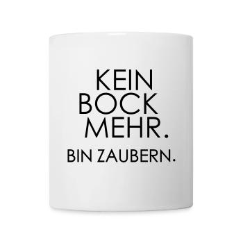 Kein Bock mehr, bin zaubern – Lustiger Quote - Tasse - Weiß - Vorne