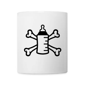 Babyflasche Pirat | Lustiges Geschenk für Kinde - Tasse - Weiß - Vorne