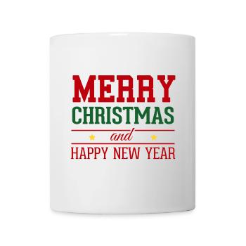 Merry Christmas and Happy New Year - Tasse - Weiß - Vorne