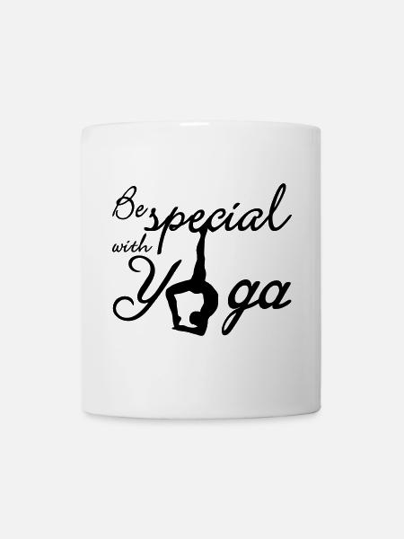 Yoga Geschenk Fitness Meditation Sport Spruch - Tasse - Weiß