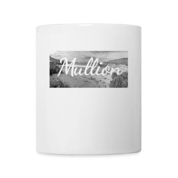 Retro Lettering at Mullion Harbor Cornwall UK - Mug - white - Front