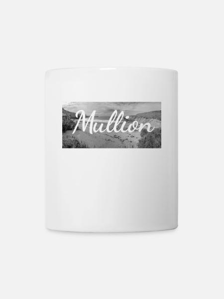Retro Lettering at Mullion Harbor Cornwall UK - Mug - white