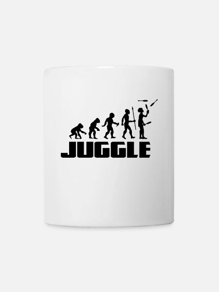 Jungling Juggler Evolution Bowling Artist Sport - Mug blanc - blanc