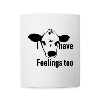 Tierschutz vegan Kuh Tier Tierfreund Geschenk - Tasse - Weiß - Vorne