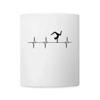 Heartbeat acrobatics yoga heartbeat rhythmic - Mug - white - Front