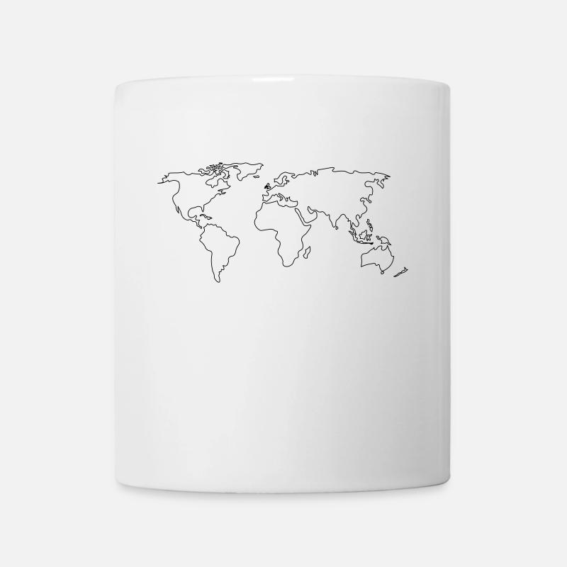 carte du monde - Mug blanc - blanc