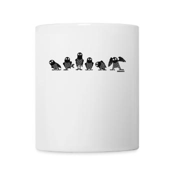 Eulen in Schwarz - Tasse - Weiß - Vorne
