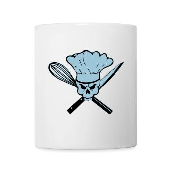 Koch Pirat oder Rebell Totenkopf - Tasse - Weiß - Vorne