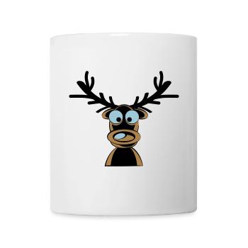 Rudolf the Reindeer Cartoon Motif - Mug - white - Front
