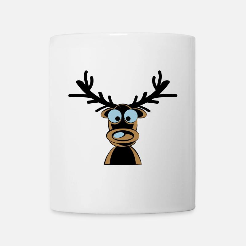 Motif de dessin animé Rudolf le renne - Mug blanc - blanc