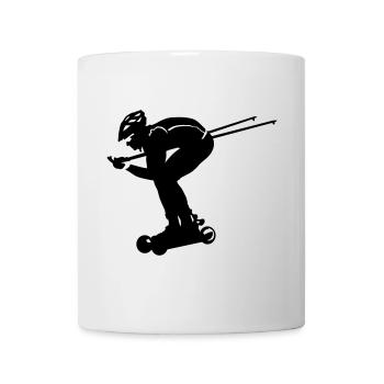 nordic cross skating - Mug blanc - blanc - Devant