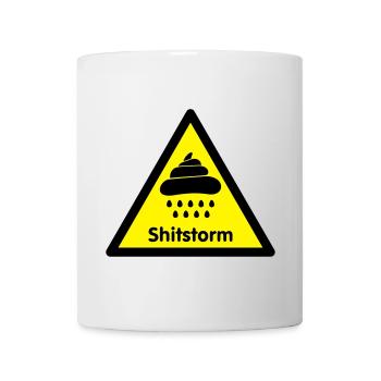 achtung merde tempête / flamewaer [2 color] - Mug blanc - blanc - Devant