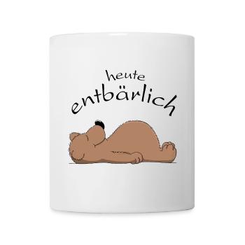 knuffiger Braunbär will entspannen - Tasse - Weiß - Vorne
