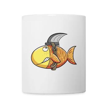 Cadeau drôle de poisson rouge I Shark I Fish - Mug blanc - blanc - Devant