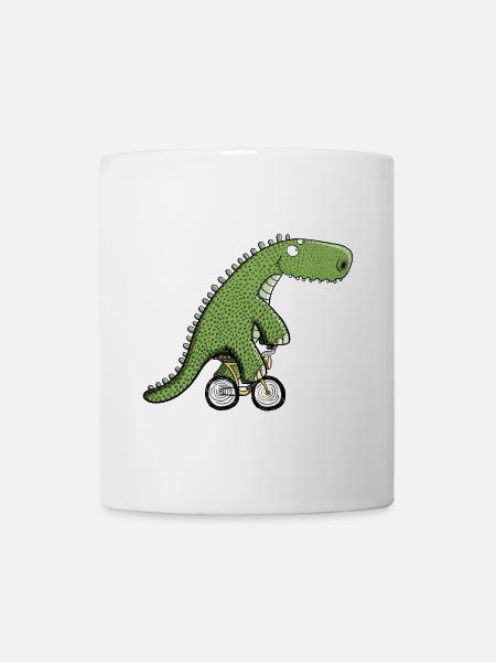 Cool cycliste dinosaure I vélo T Rex Dino - Mug blanc - blanc