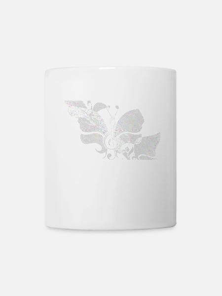 Musik Schmetterling6 - Tasse - Weiß