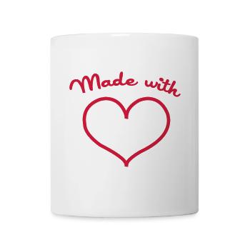 Made with love - Tasse - Weiß - Vorne