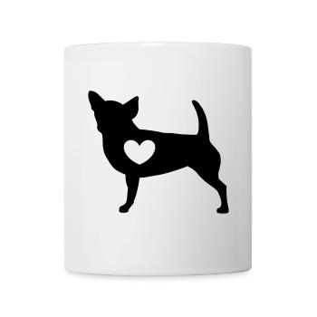 Chihuahua mit Herz - Tasse - Weiß - Vorne