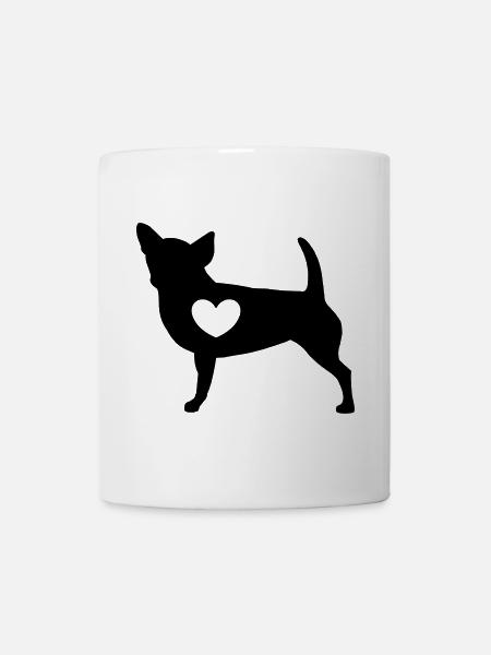 Chihuahua mit Herz - Tasse - Weiß
