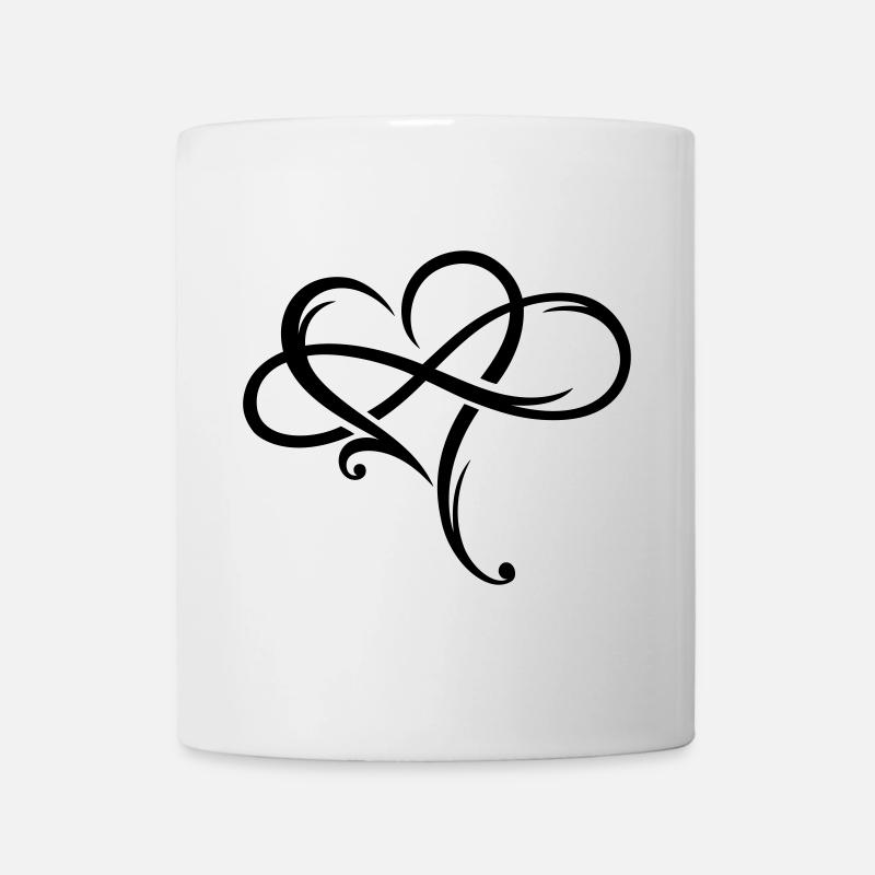Signe de l'infini Amour infini Amour infini Amour - Mug blanc - blanc