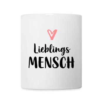 Lieblings Mensch Herz Geschenk Vatertag Geburtstag - Tasse - Weiß - Vorne