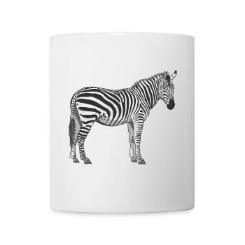 Zebra Streifen Kontrast Illustration - Tasse - Weiß - Vorne