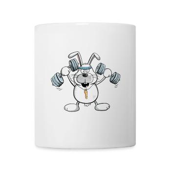 Strong Bunny I Fun Comic Fitness Strength Training - Mug - white - Front