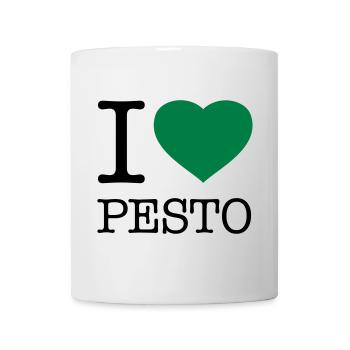 I LOVE PESTO Basilikum - Tasse - Weiß - Vorne