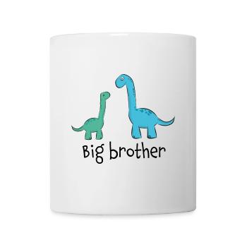 cute dino dinosaur siblings "Big Brother" - Mug - white - Front