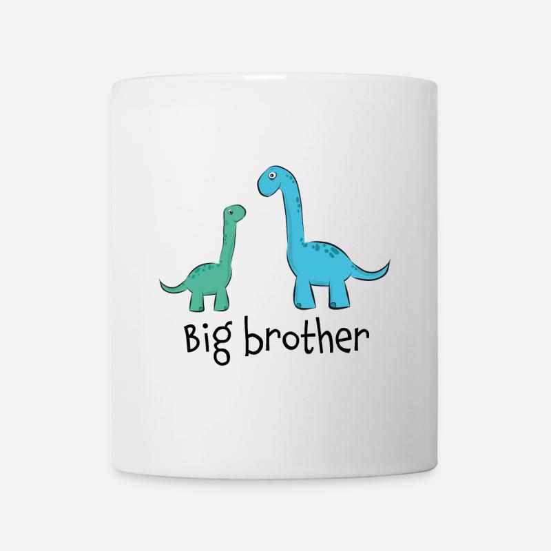 søde dino dinosaur søskende "Big Brother" - Mugg - vit