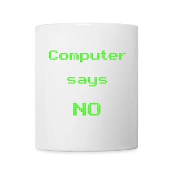 l'ordinateur dit non - Mug blanc - blanc - Devant