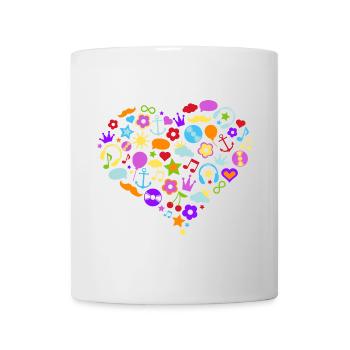 colorful heart - Mug - white - Front