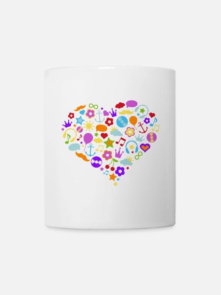 colorful heart - Mug - white