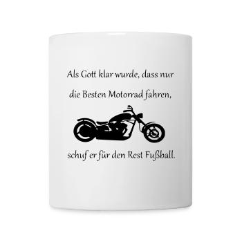 Motorrad - Tasse - Weiß - Vorne