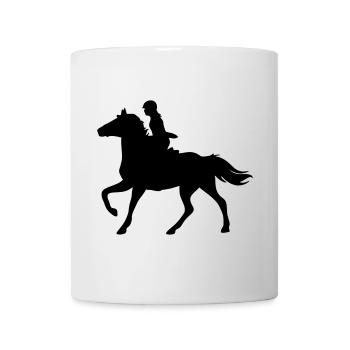 Horses, horse, riding,pony, cowboy, trot, Gallop - Mug - white - Front