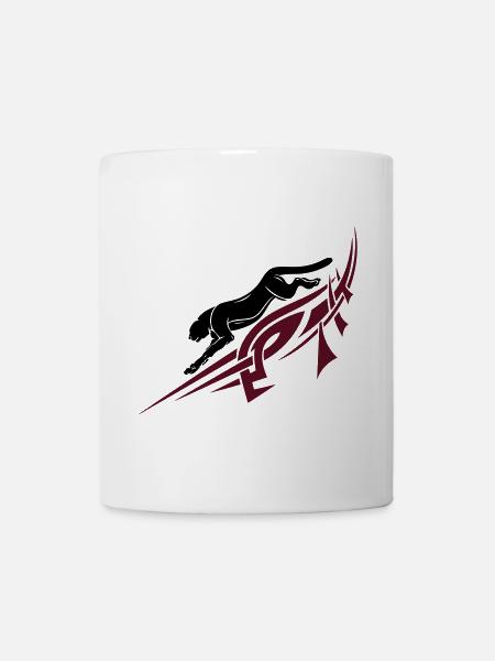 Panthère avec Tribal, Tattoo. - Mug blanc - blanc