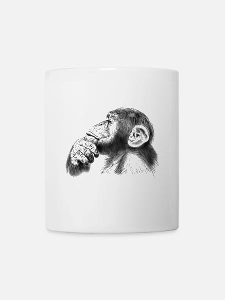 chimpanzé - Mug blanc - blanc