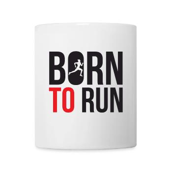 Né pour courir - Mug blanc - blanc - Devant