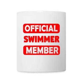 Équipe de natation - Mug blanc - blanc - Devant