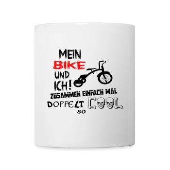 Fahrrad Radfahrer Mountainbiker - Tasse - Weiß - Vorne