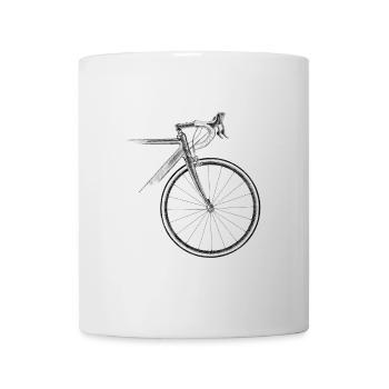 racing bike - Mug - white - Front