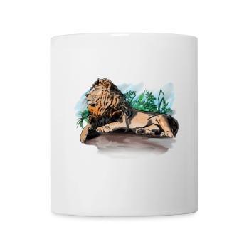 Majestätischer Löwe in Naturkulisse - Tasse - Weiß - Vorne