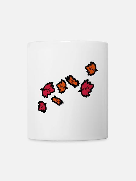 Herbst Ahornblätter - Tasse - Weiß
