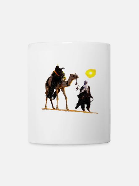 bedouin with camel - Mug - white