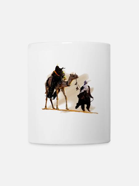 bedouin with camel - Mug - white