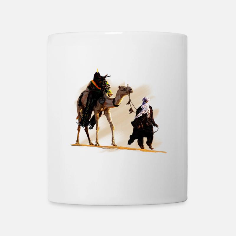 bedouin with camel - Mug - white